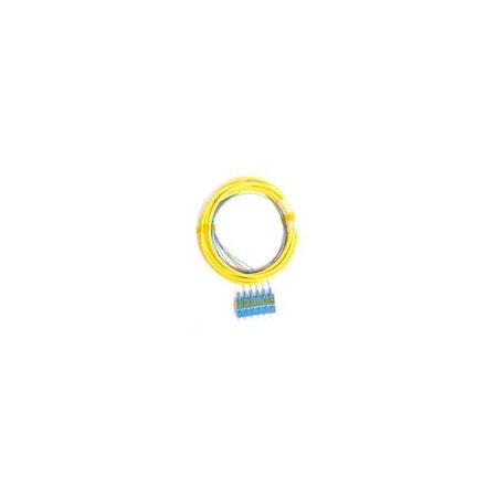 Cable Wholesale 6 Strand Fiber Distribution Pigtail, Singlemode, SC/UPC Connectors, Blue Boots, 3M(1m 900um 15F2-00106